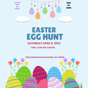 Children's Ministry is asking for donations of plastic easter eggs and small wrapped candy/prizes to fill eggs, beginning March 5, 2023. Drop-off location Children's Ministry office, in Education Building. Your support is greatly appreciated.